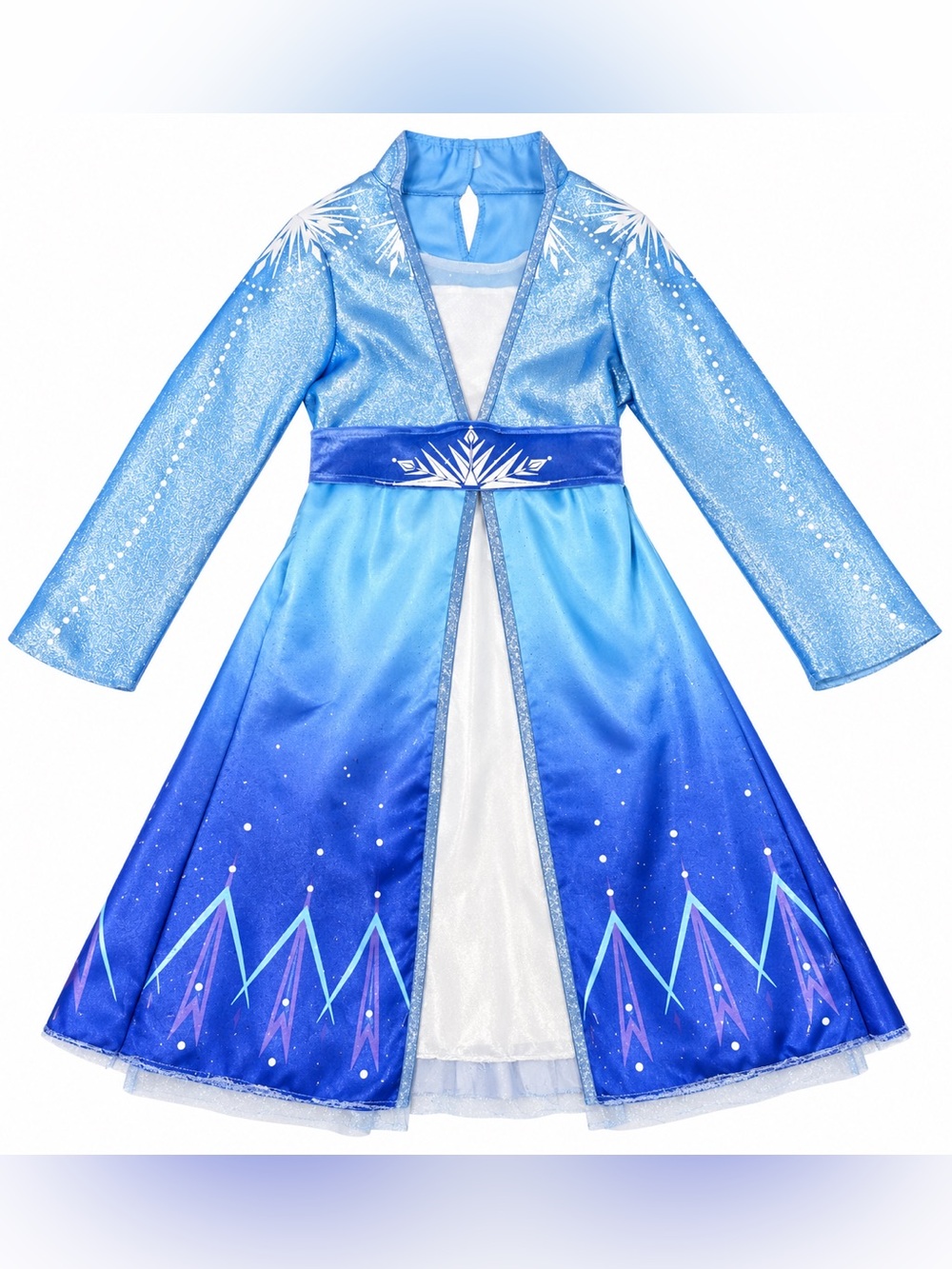 Disney Frozen 2 Elsa Girls Blue Costume Dress Princess Halloween Dress Up